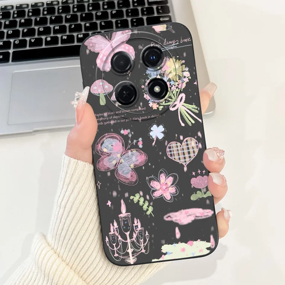 Floral Duck & Cat Soft Silicone Shockproof Phone Case