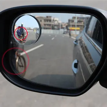 360 Degree HD Blind Spot Mirror For Car Reverse Frameless Ultrathin Wide Angle Round Convex Rear View Mirror Car Accessories tanie i dobre opinie ACEHE Inne CN (pochodzenie) Rearview mirror do majsterkowania w domu glass