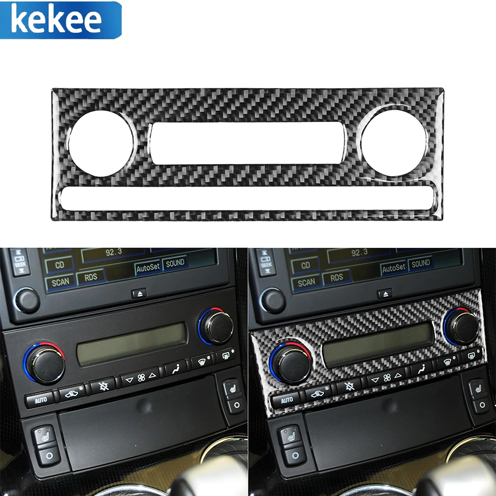 

For Chevrolet Corvette C6 2005-2013 Carbon Fiber Car Interior Decal Auto AC Air Conditioner Button Panel Sticker Trim Strip LHD