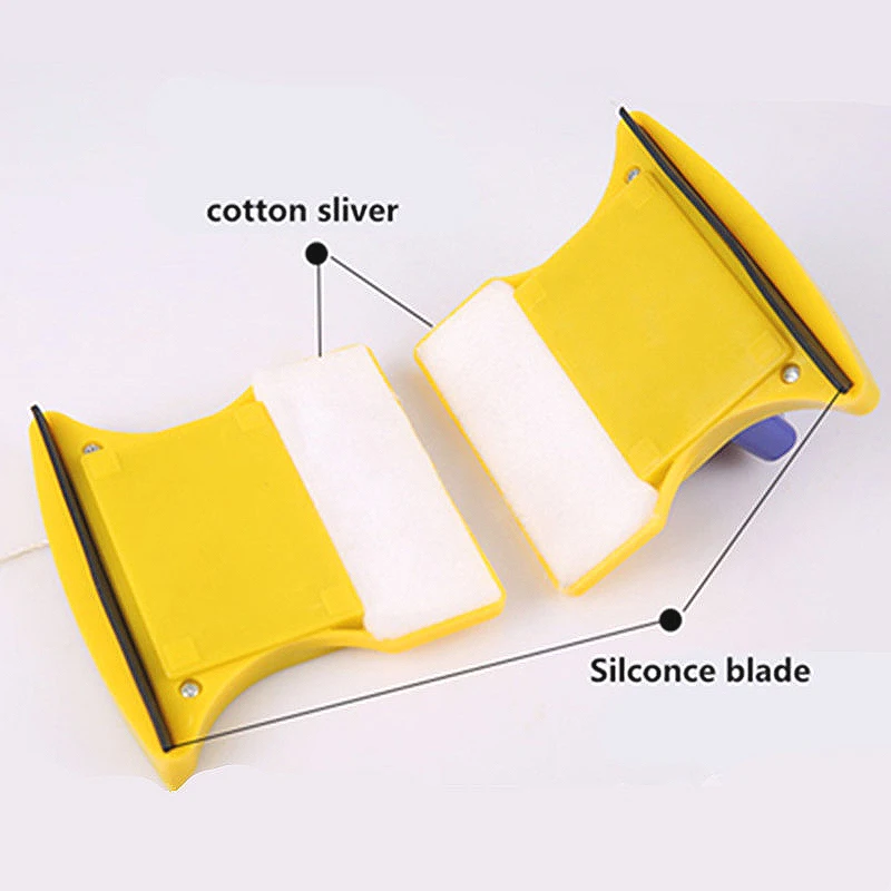 Magnetic Window Cleaner Glass Brush Tool Double Side Glass Wiper Algae Scraper Brush Pad Household Cleaning Tools