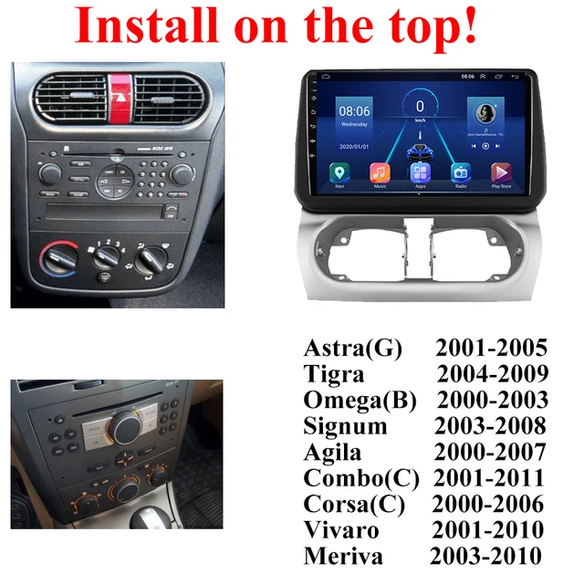 Android 13 Qualcomm For Opel Combo Corsa Tigra 2001 -2009 2010
