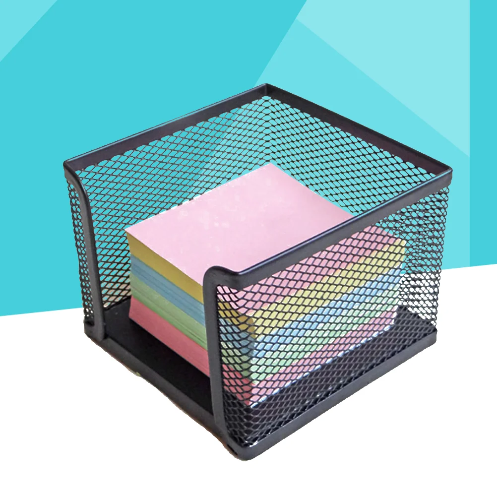 

Wire Mesh Self-stick Note Dispenser Note Pads Holder Desktop Note Dispenser