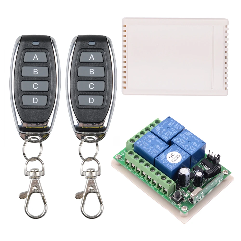 433-MHz-Wireless-Universal-Remote-Control-Switch-DC-12V-4CH-RF-Relay ...