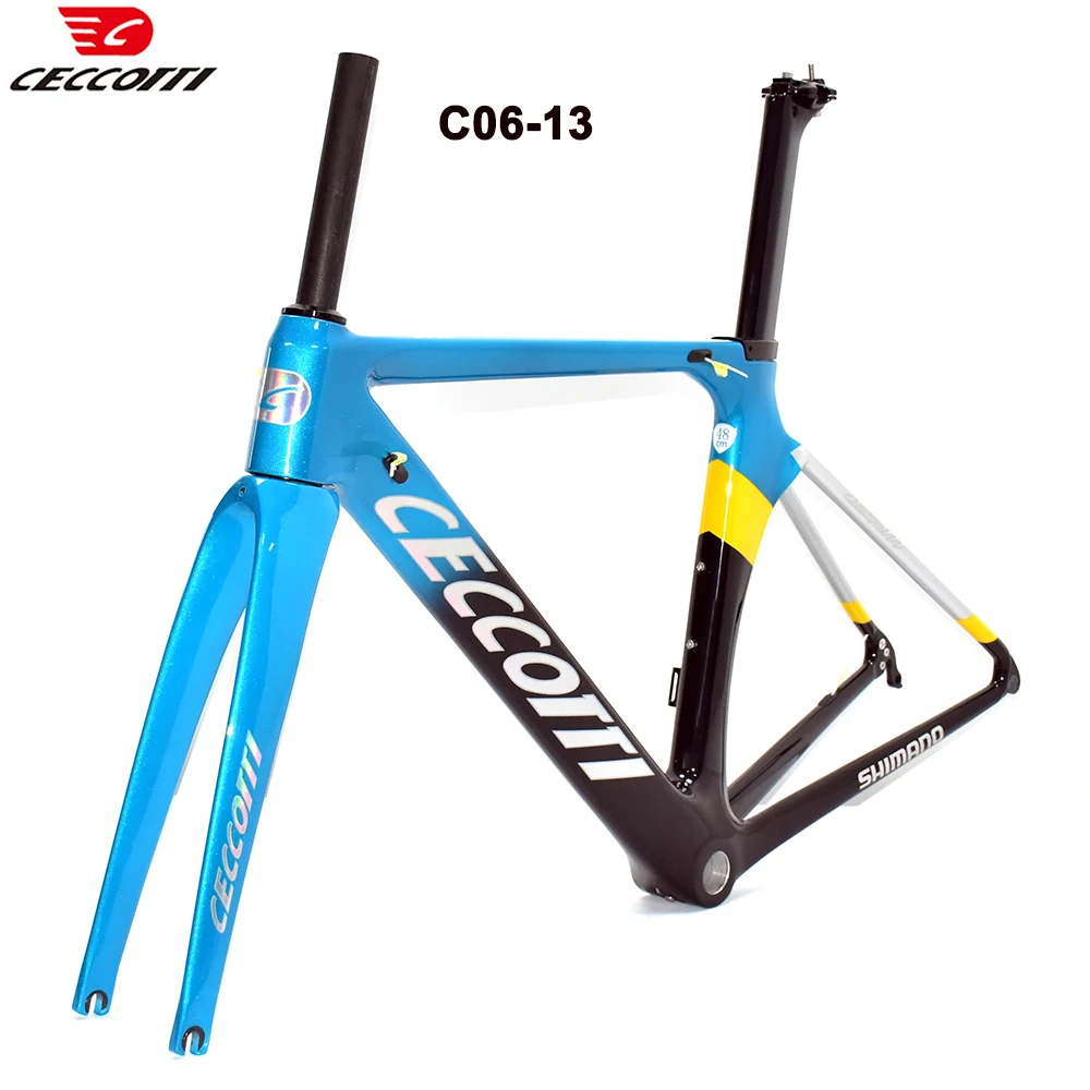 CECCOTTI T1000 Full Carbon Material Road Bike Frame V Brake Max Tires 23mm Bicycle Frameset
