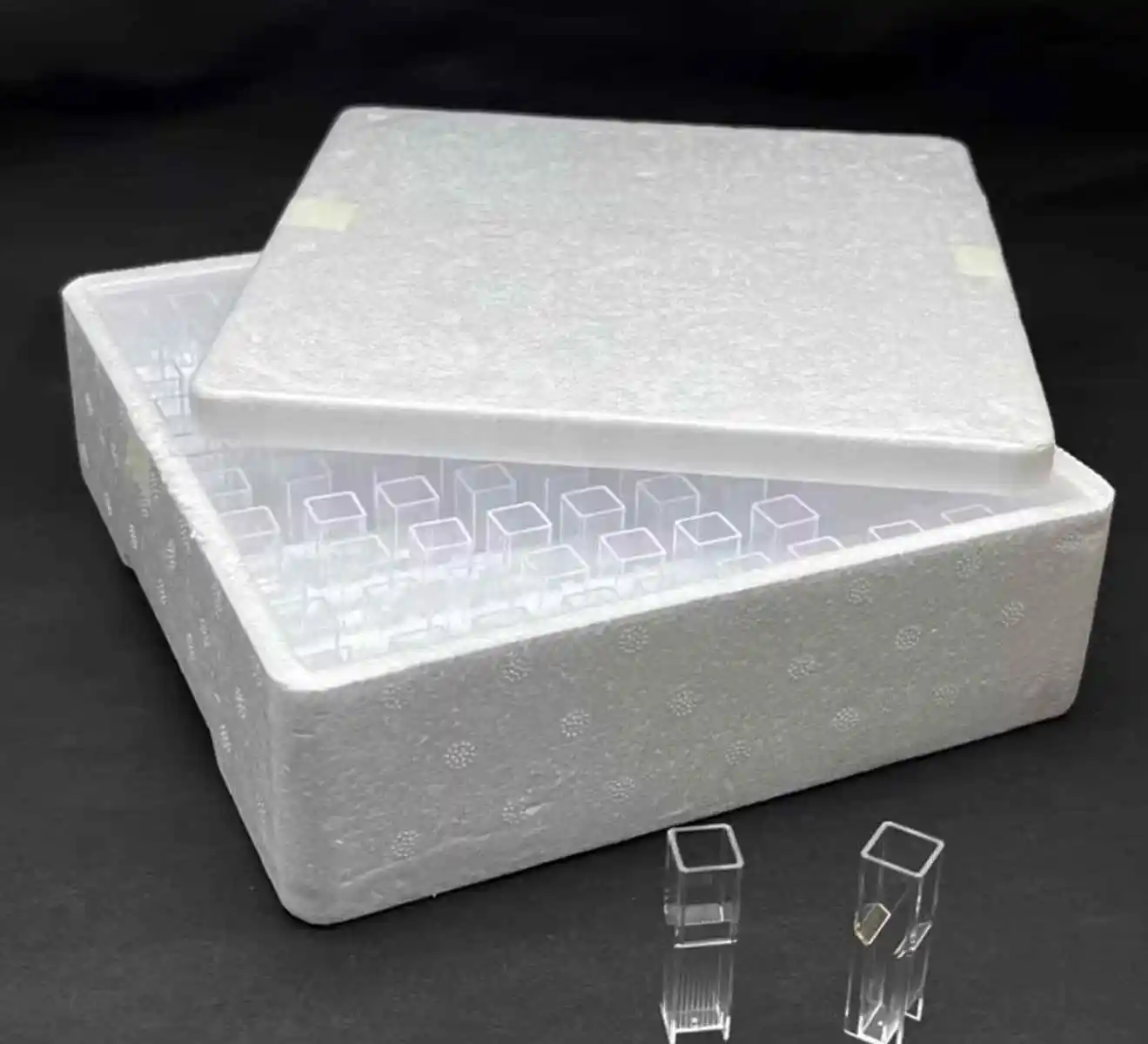 Box of 100pcs 1.5ml Semimicro Square Plastic Test Tubes vials container craft cuvette Lab Kit Tools