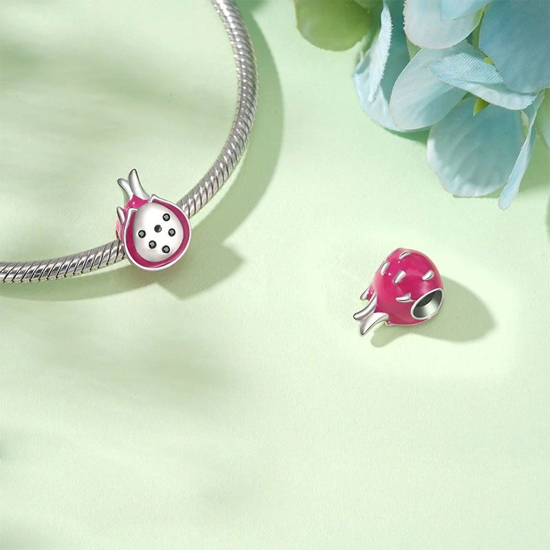 Strawberry Cherry Durian 925 Silver Charms DIY Dangle Beads Fit Original Pendant Bracelet Necklace Fashion Jewelry Gift charm jewelry,beads charms,sterling silver beads,silver charm bead,charm bead,beads jewelry,sterling silver beads charm,silver bead bracelet,silver charm bracelet,sterling silver jewelry