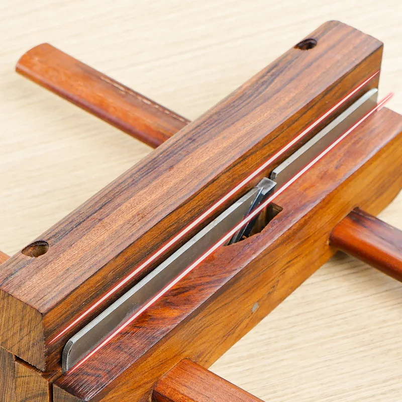 ALLSOME 175mm Rosewood woodworking hand tools wood trimming tool Adjustable Hand Planer High-Speed Steel Blade for Precision Trimming and Grooving