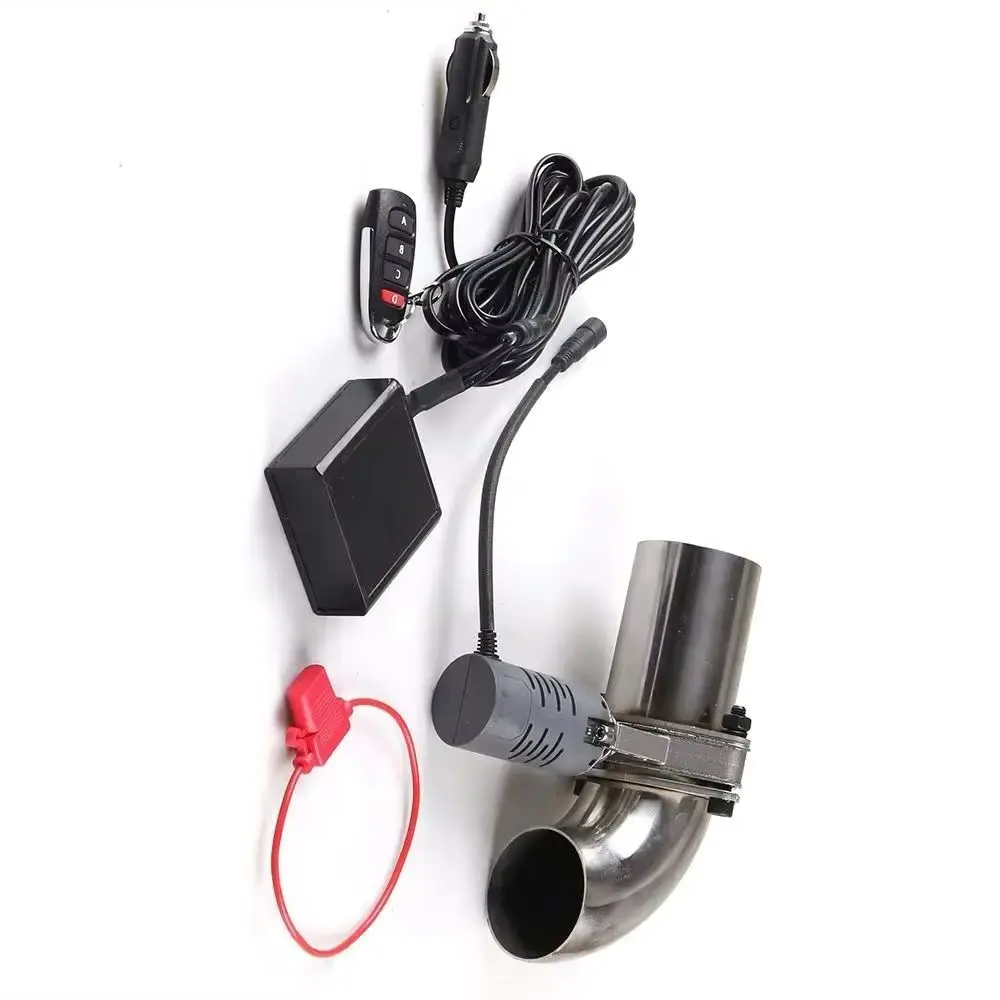Kit Valvola di Scarico Elettrica da 2", 2.5", 3" con Telecomando Wireless, Set Valvola per Tubo di Scarico Auto
