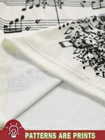 T-Shirt rétro à manches longues et épaules dénudées pour femmes, ajusté, orné d'une impression de notes musicales, à la mode, Style rétro Y2K, haute qualité 4