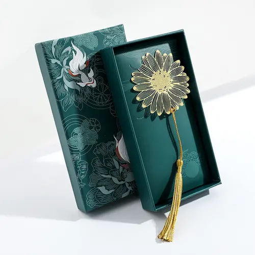 Chinese Style Handmade Book Mark Golden Rose Lotus Flower Bookmarks Reading Marker for Book Lover Gifts for Friend Collection - Image 7
