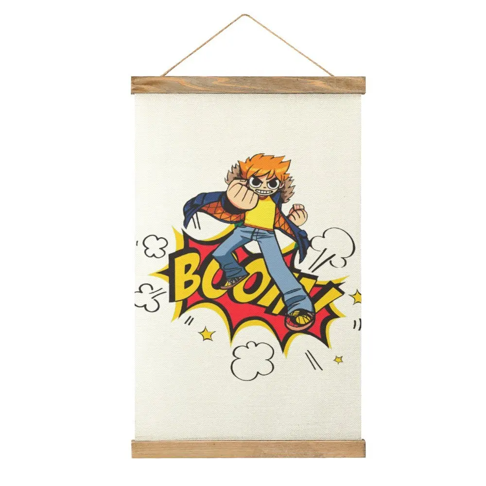 Scott Pilgrim Boom (Scott Pilgrim Vs Th Murale Camera Da Letto Immagine Appesa Su Tela Immagine Grafica Vintage Divertente Sarcastico Sty