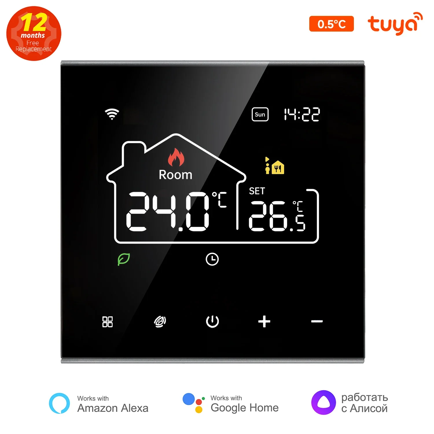 ใหม่ Tuya WiFi Smart Thermostat ไฟฟ้าเครื่องทําความร้อนน้ําหม้อต้มแก๊สอุณหภูมิ Controller ทํางานร่วมกับ Alexa, Google Home, Alice 1