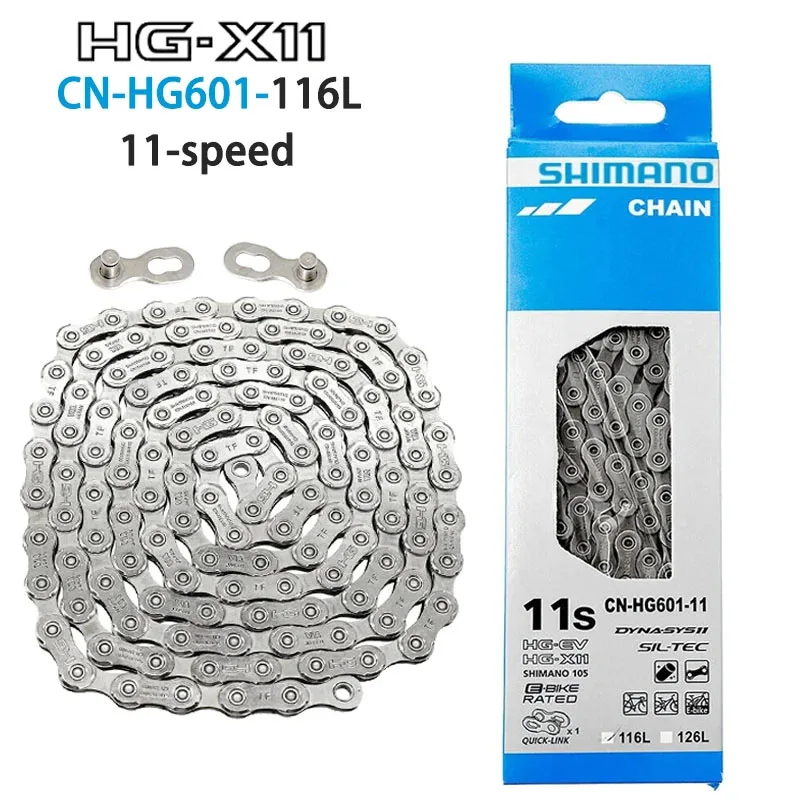 SHIAMNO DEROE SLX HG 8-12Speed Bicycle Chain HG40 HG53 HG601 HG701 HG901 M7100 M8100 116L For MTB Road Racing Bike