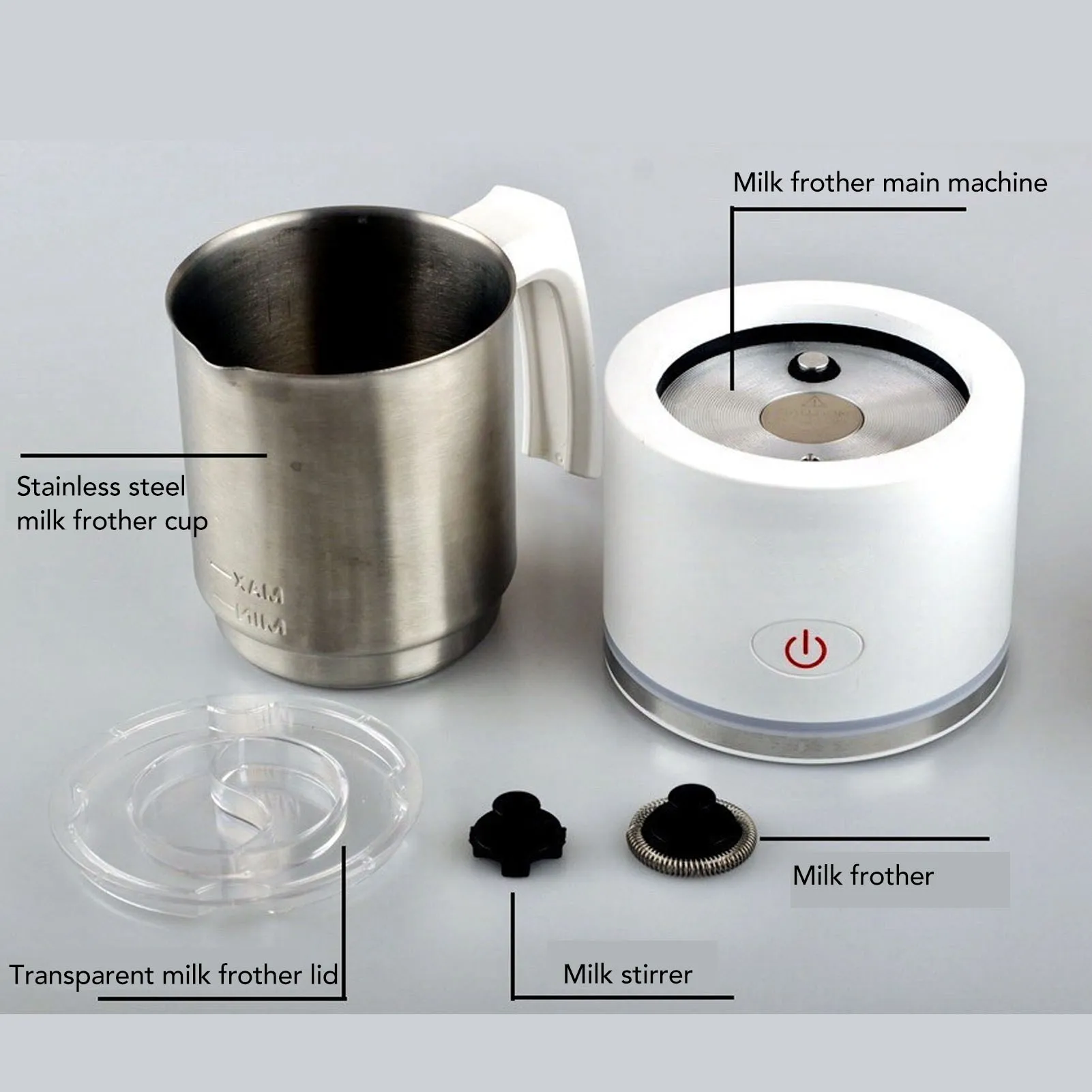 Automatic Milk Foamer Energy Saving EU Plug 220‑240V Electric Milk Frother  Stainless Steel Jug for Hot Chocolate for Home 3