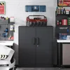 Metal Garage Storage Cabinet with 2 Doors and 2 Adjustable Shelves - 35.5" Steel Lockable File Locking Counter Cabinet 5