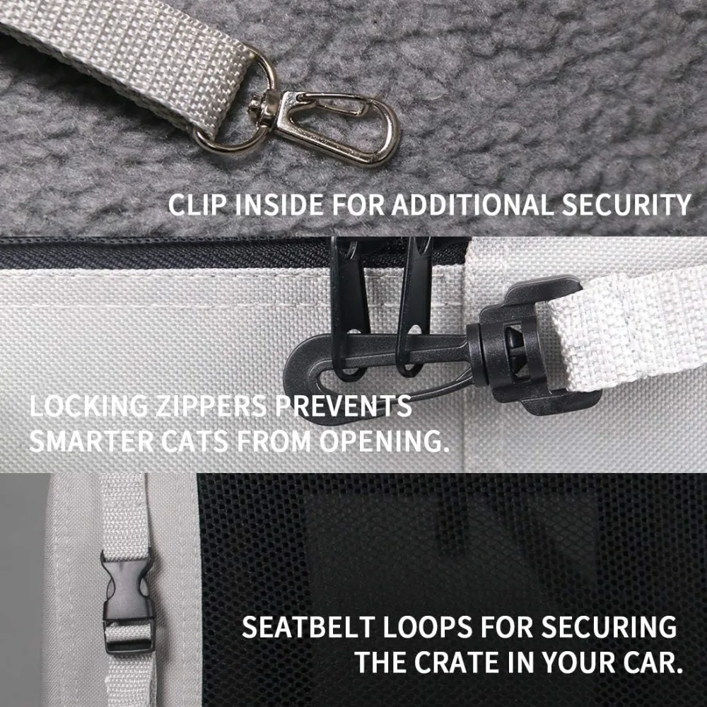 Extra Large Cat Carrier Soft Sided Folding Small Medium Travel Collapsible Ventilated Comfortable Design Cat Carrier