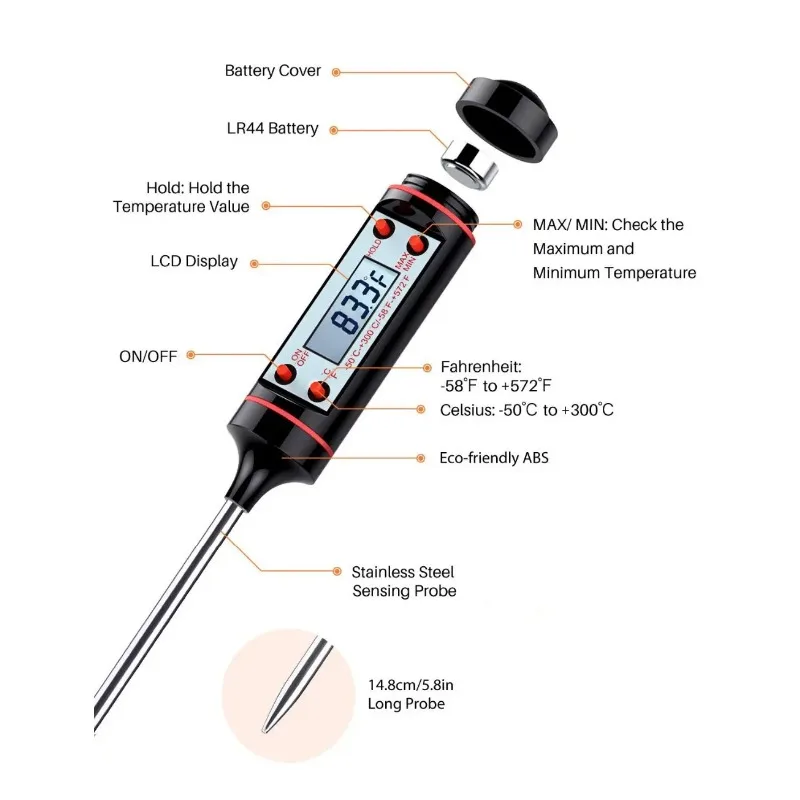 Digital Thermometer Food Thermometer BBQ Thermometer