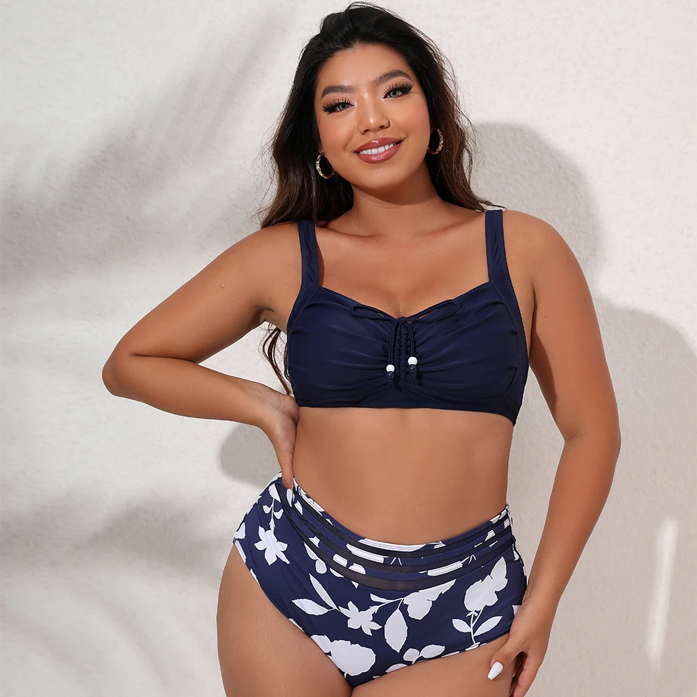 Plus Size Swimwear For Women Swimsuit Large Bathing Suits Two-piece High  Waist Push Up Bikini Set Sexy Separate Stylish