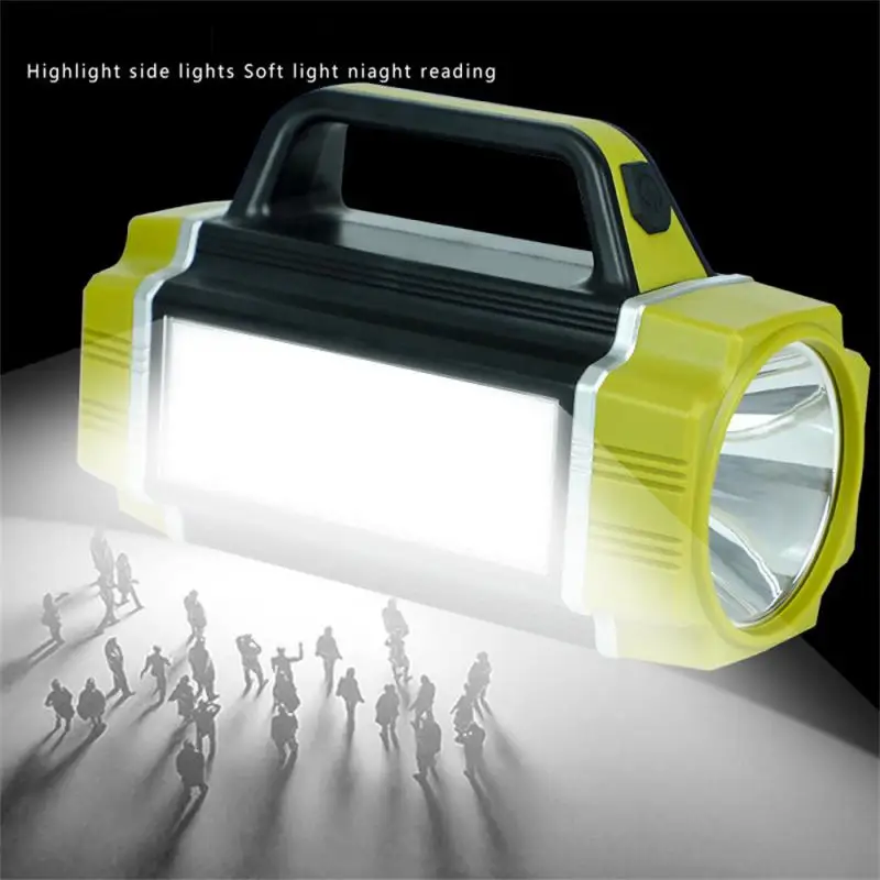 Portable Lamp Portable Waterproof Solar Charging Usb Input Search Flashlight Searchlight Camping Light