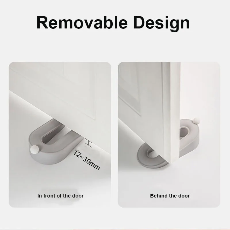 Description Picture 6 of itemSilicone Door Stop Stoppers Block Doorstops Door Stopper Home Office Adhesive Mute Anti-Shock Door Rear Retainer