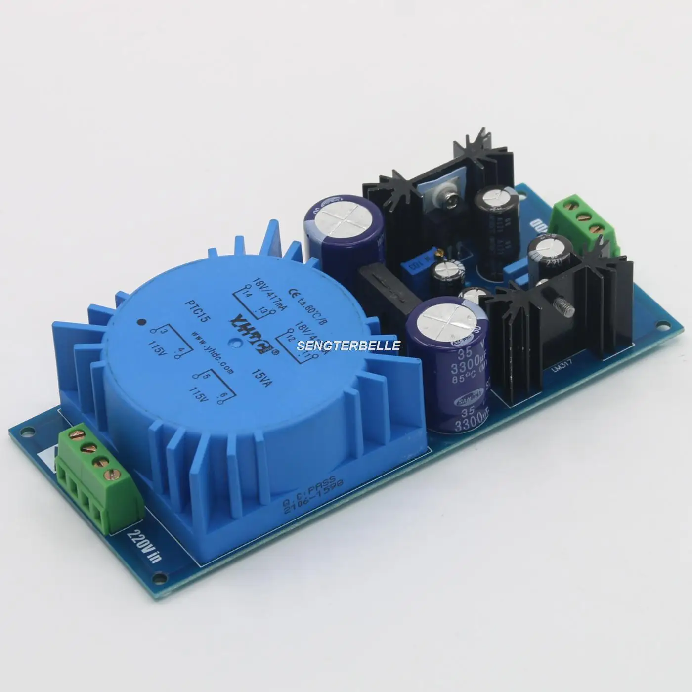 

Assembled LM317 LM337 Transformer Output Adjustable Voltage Regulator Preamplifier Power Supply Board For Audio Amplifier