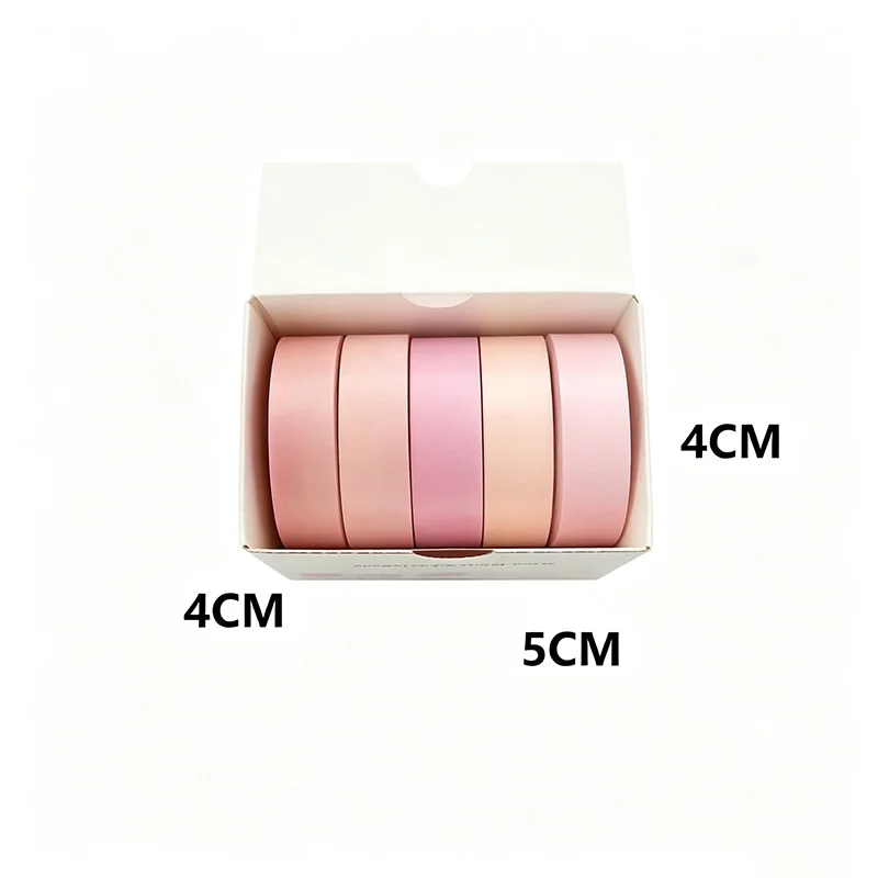 5PCS 공예용 와시 테이프, 저널링용 펫 롤, 데코 테이프, 다이어리 마스킹 콜라주 펫 장 접착 테이프 HZJD07
