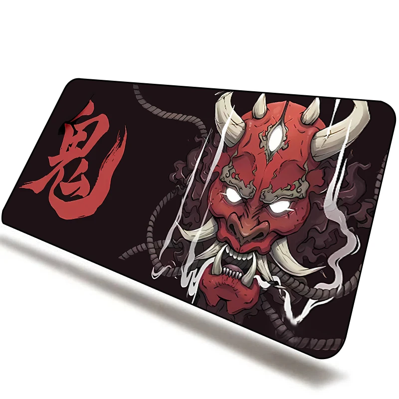 thumbnail image 1 of Alfombrilla de ratón de Anime Oni para Gamer, alfombrilla de escritorio japonesa, alfombrilla grande para ratón Xxl, accesorios para PC y videojuegos, alfombrilla para ratón negra 400X900, portátil, 1 of 5
