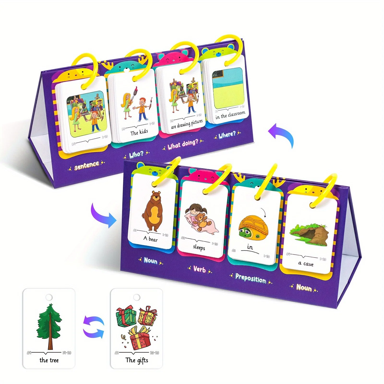 Sentence-Making Exercises Flip Chart Sentence Educational Learning Tool Vocabulary Building Special Education Speech Therapy 5