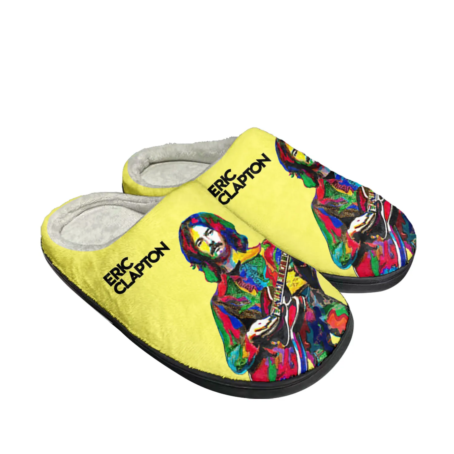 

Эрик Клэптон, рок, музыкант, гитара, домашние хлопковые тапочки на заказ, мужские и женские сандалии, плюшевая спальня, сохраняющая тепло обувь, термотапочки
