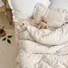 Cotton Muslin Toddler Quilt Cover Set Floral Duvet Cover and Pillowcase Set for Childrens 2
