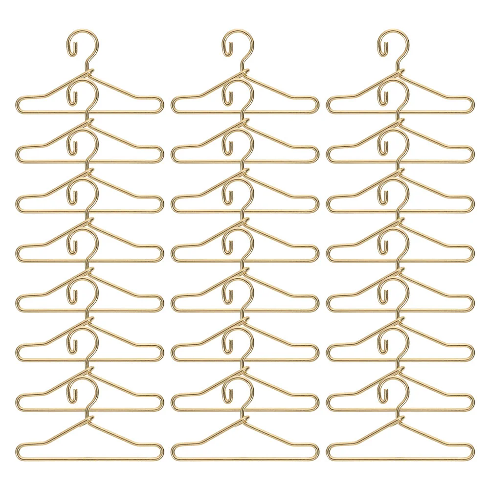 

40 Pcs Small Hanger Delicate Mini Clothing Hangers Alloy Lifelike Tiny Closet