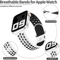 Bracelet pour Apple Watch, 44mm, 49mm, 45mm, 40mm, 41mm, 38mm, 42mm, bracelet de sport respirant, iwatch série 8 SE 7 6 5 9 Ultra 2