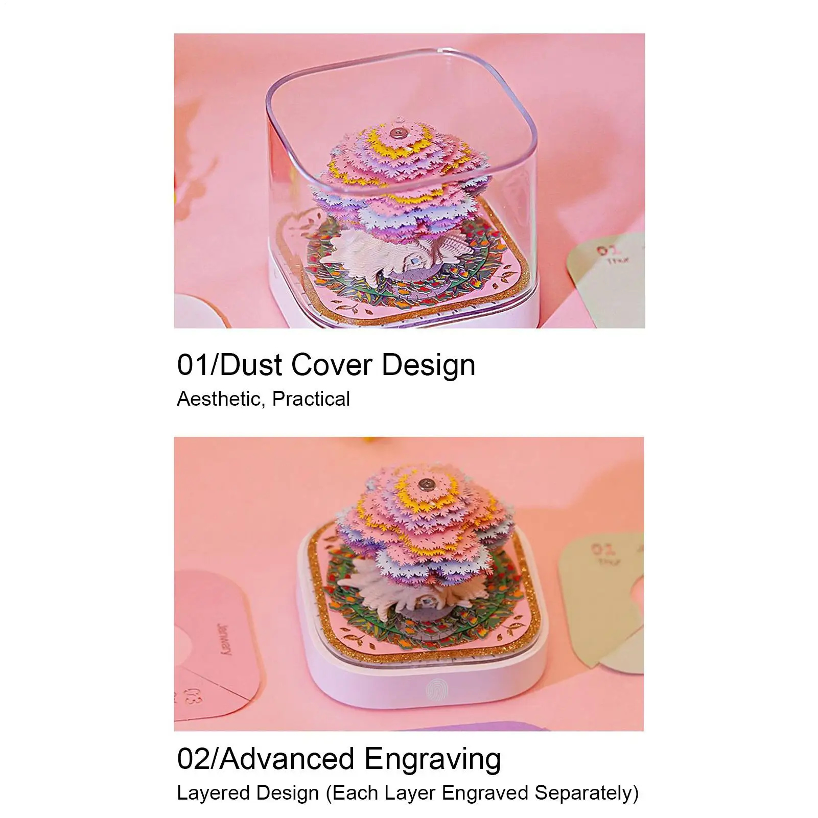 Time Piece Calendar Paper 3D Calendar Note Pad 2026 Desktop Tear Off Memo Pad With Light For Students Teens Adults Teachers Kids