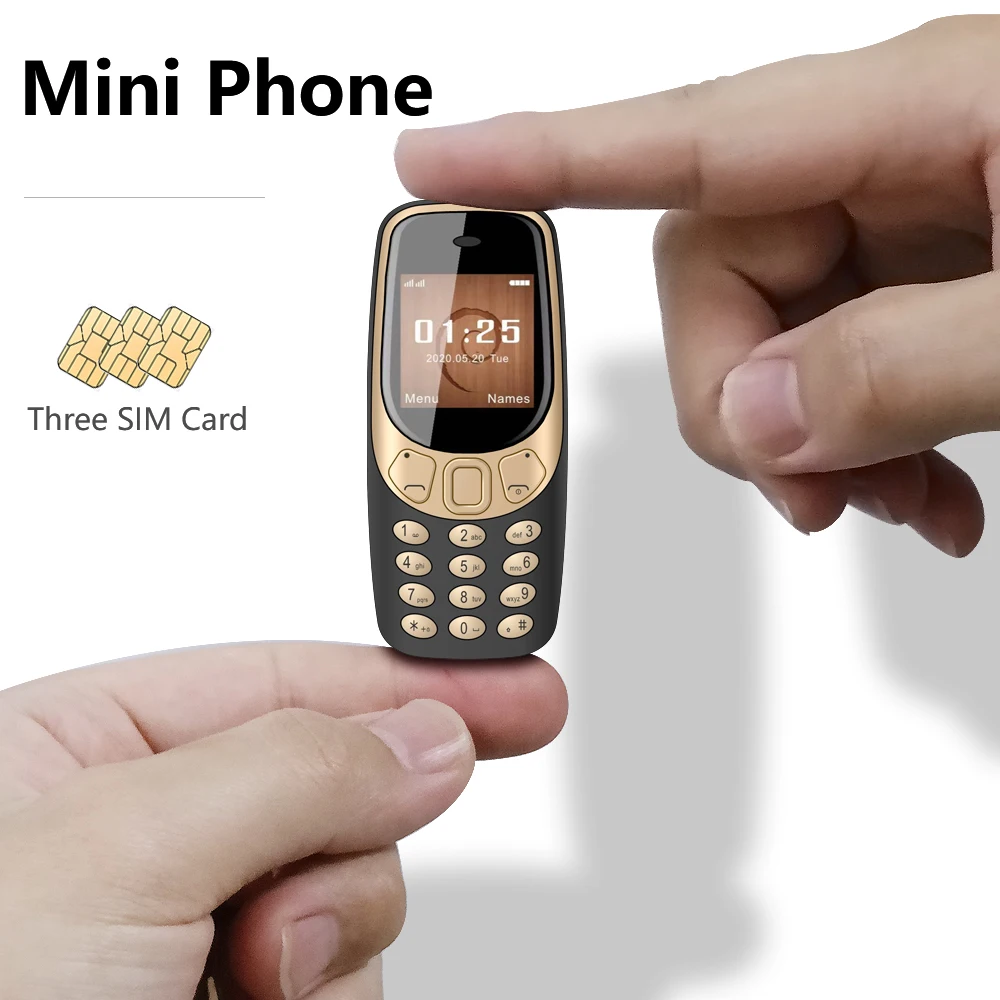 Tanie SERVO 3 karta SIM 1.3 "mały przenośny kieszonkowy telefon Bluetooth