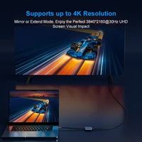 USB Type C to HDMI-Compatible HUB Adapter 3-In-1 DP 4K 60Hz Converter PD100W USB 3.1 2.0 For Macbook PC Switch 2