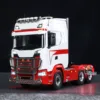 1/14 6x6 Metal Chassis 770S RC Remote Control Tractor Trcuk ST8 Radio Sound Light 2-speed Smoke TOUCAN DIY Painted Finished Car 3