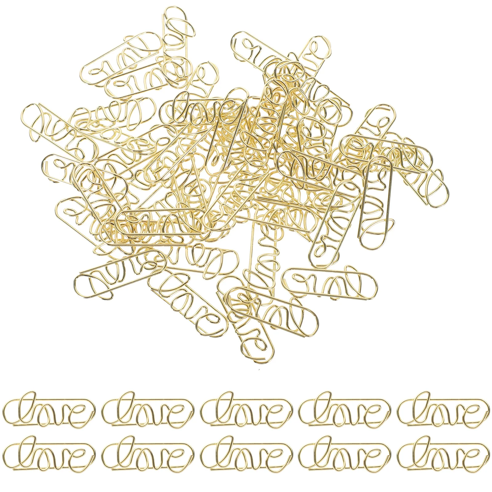 

Love Shaped Paper Clips Metal Card File Note Clips Heart Paper Clips Love Gold Paperclips Cute Paperclips Bookmarks Planner
