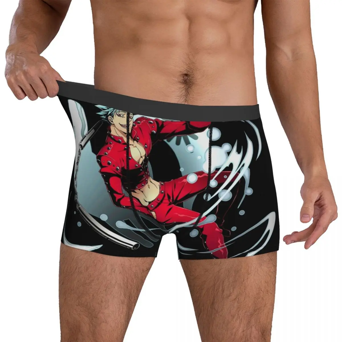 

Nanatsu No Taizai The Seven Deadly Sins, нижнее белье, трусы с лисой и жадностью, индивидуальные шорты, трусы, 3D мешочек, мужские боксеры, шорты