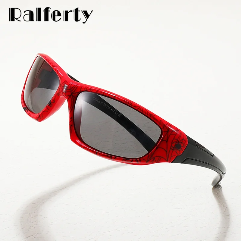 Ralferty Cool Occhiali Da Sole Per Bambini Polarizzati Anti Uv400 Outdoor Riding Sport Occhiali Da Sole Bambino Ragazzo Ragazza Spider Cobweb Shade 3-