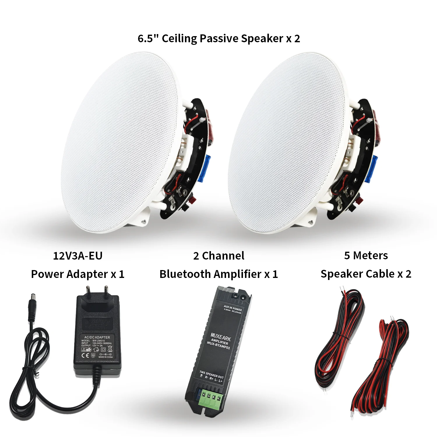 2 قطعة 6.5 ''في السقف مكبرات صوت بخاصية البلوتوث 3...