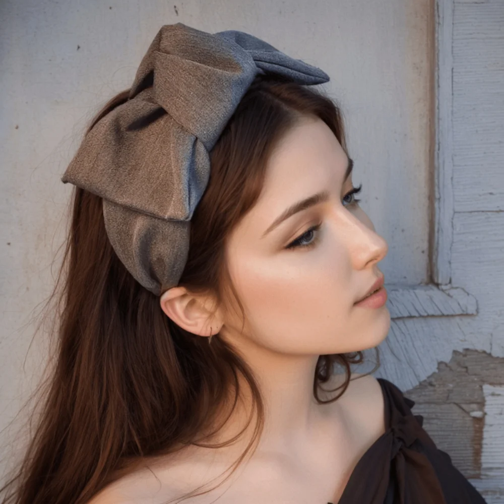 Vintage Wide-Brimmed Bow Hair Accessory Set