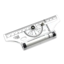 Portable Universal Multi-purpose Rolling Ruler Drawing Parallel Compass-Ruler School Stationery Protractor Ruller