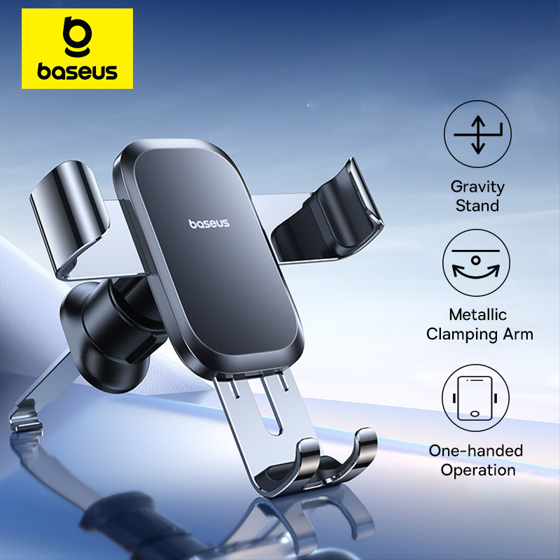 Baseus Car Phone Holder Gravity Holder Car Bracket For iPhone Samsung Xiaomi Hand-free Holder Phone Stand For Air Vent Car Mount