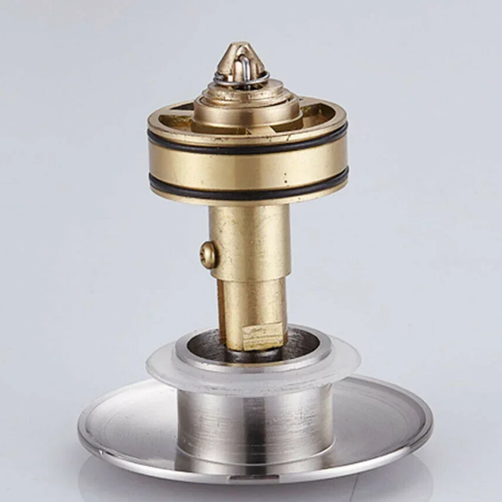 Basin Sink Pop Up Waste Drain Stopper Bathroom Lavatory Brass Bolt Spring Waterlet Vanity Sink Waste Drainer Faucet Accessories