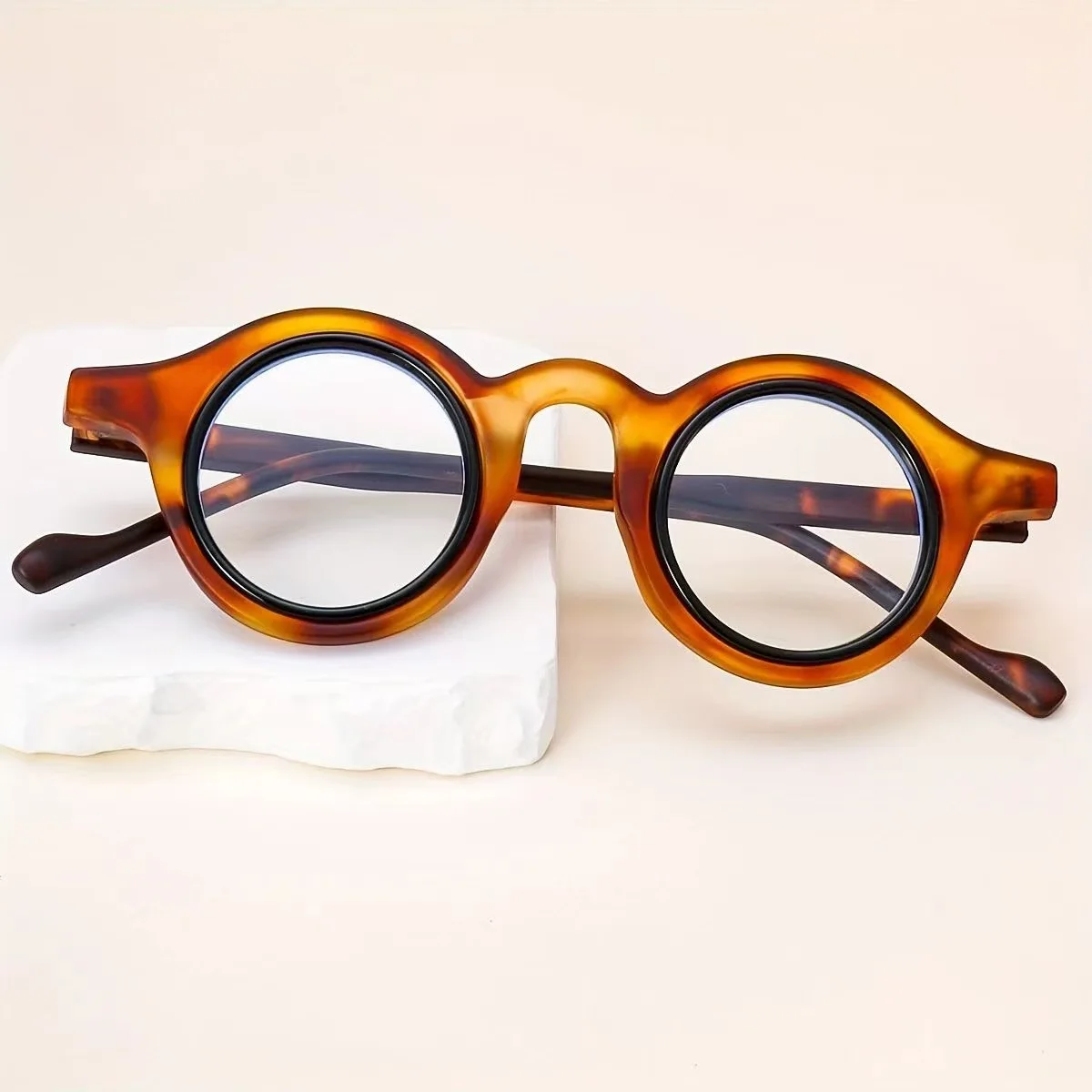 Enhanced Blue Light Blocking Round Reading Glasses for Men - High-Quality Lens Options