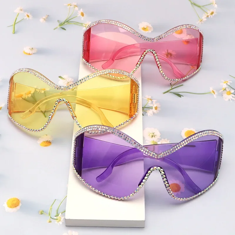 

New Steampunk Oversized Sunglasses Women Trends Punk Y2k Sun Glasses Goggle Men 2000'S Brand Designer Eyewear
