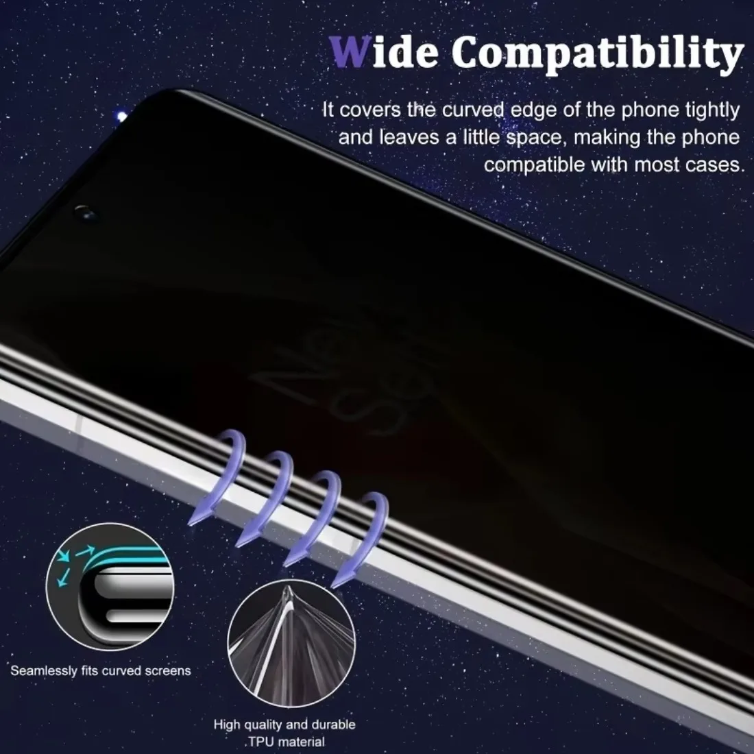 Premium Anti-Spy Privacy Screen Protector Film with Easy Application and Enhanced Privacy Protection
