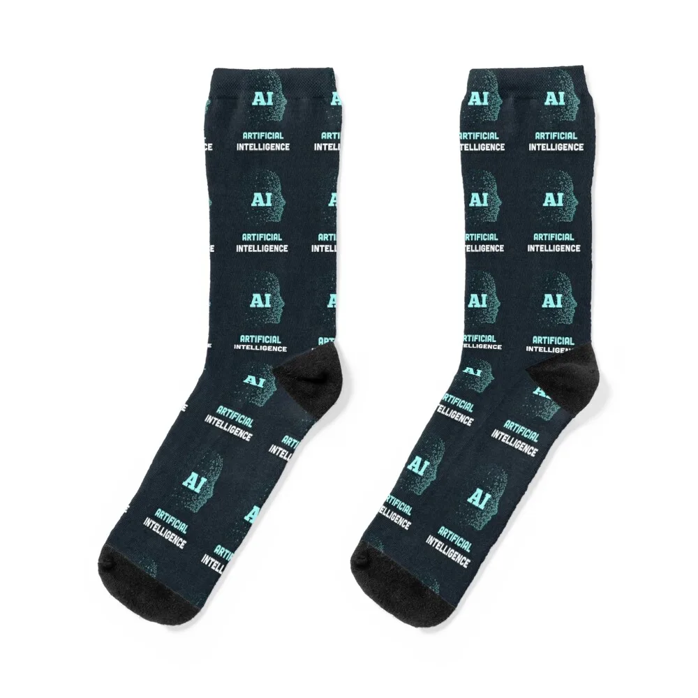 Artificial Intelligence AI Socks Stockings compression anti-slip Men's Socks Women's умный матрас xiaomi 8h artificial intelligence mattress damo zero y blue 180x200x22 см