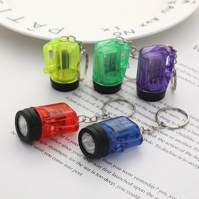 Mini lampes de poche porte-clés LED, torche de poche, pendentif