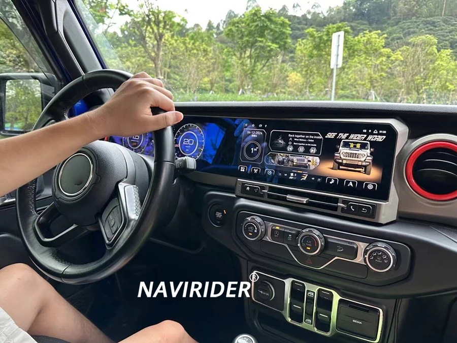 12.3inch+12.3inch Carplay Car Radio For JEEP WRANGLER 2018-2022 LCD Android Dual